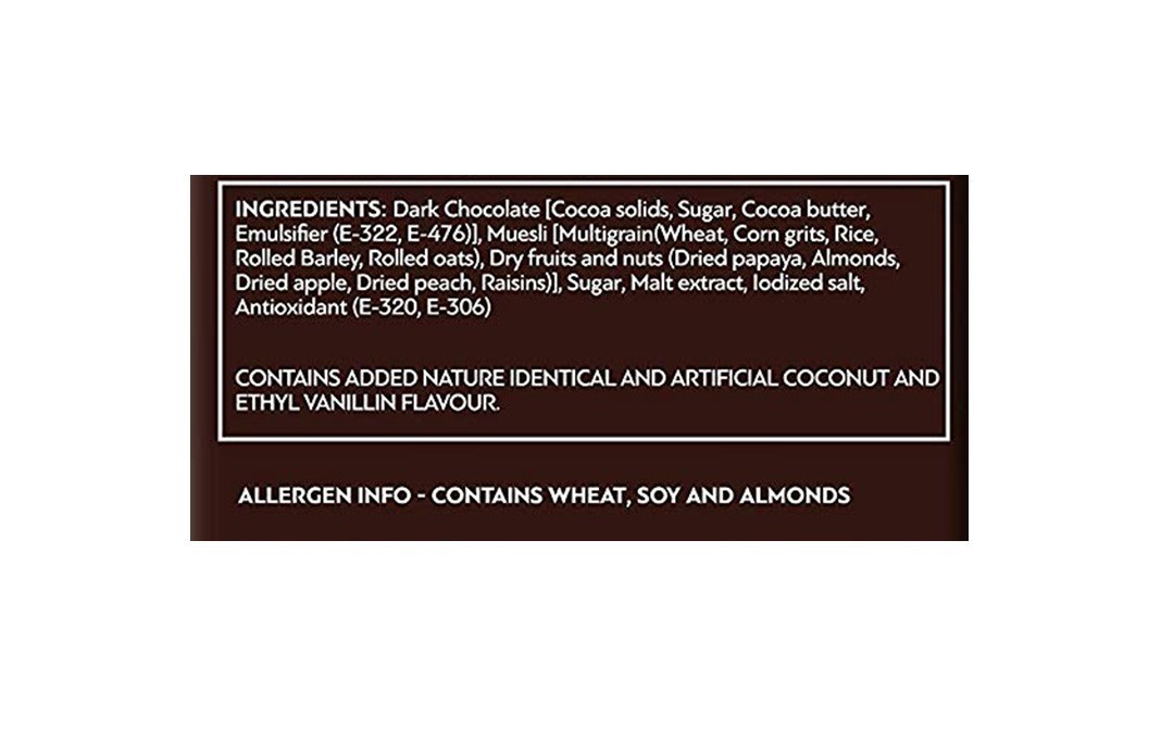 Daarzel Muesli With Intense Dark Chocolate   Box  50 grams